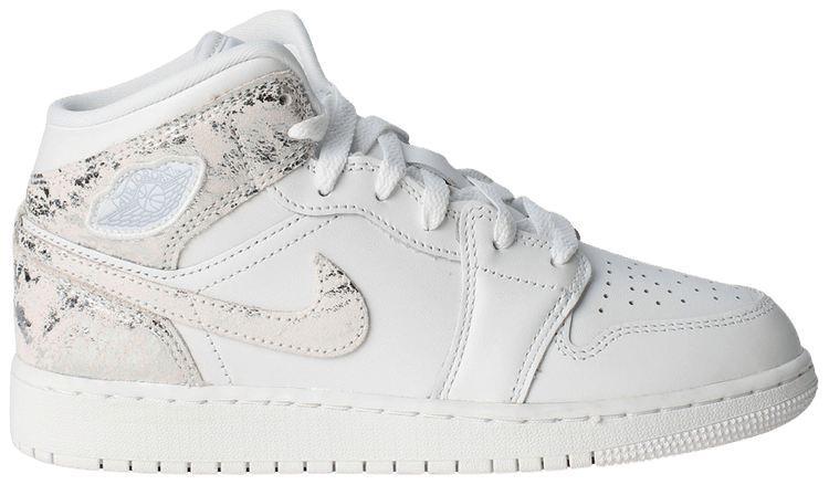 Air Jordan 1 Mid GS White Field Silver