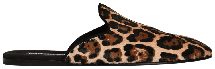 Dolce  Gabbana Pony Slipper Leopard
