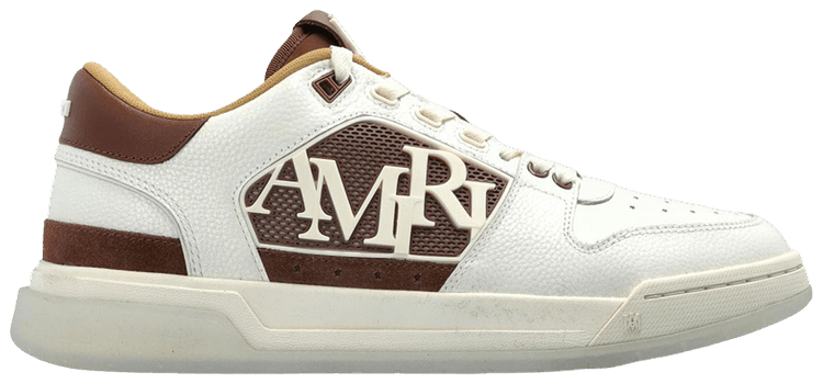 Amiri Pebbled Classic Low White Brown