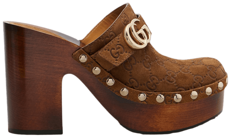 Gucci Wmns Platform Clog Brown