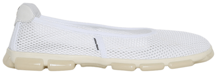Miu Miu Wmns Mesh Ballet Flat White