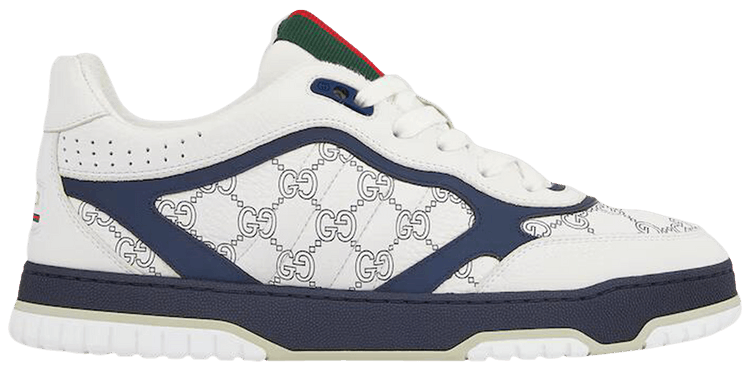 Gucci Re Web Sneaker White Blue GG Leather