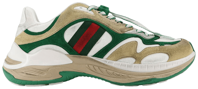 Gucci Suede Sneaker Web White Yellow