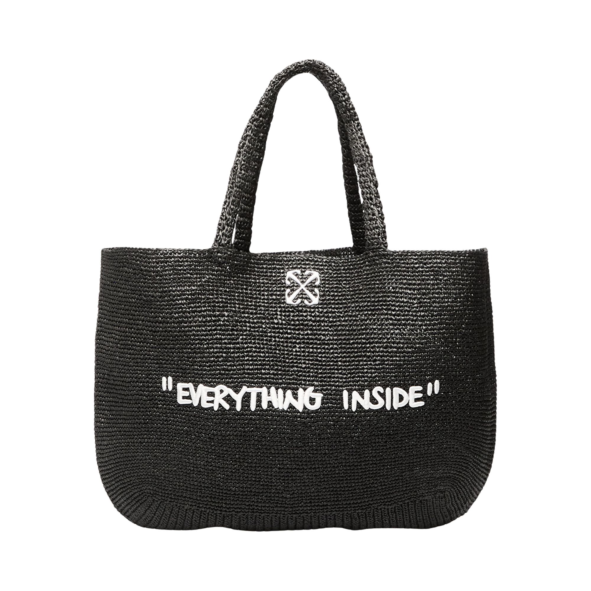 Pre-owned Off-white Jitney Tote Quote Bag 'black/white' | Women's Size Onesize