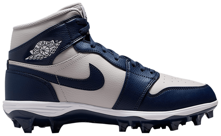 Air Jordan 1 Mid Wolf Grey White College Navy