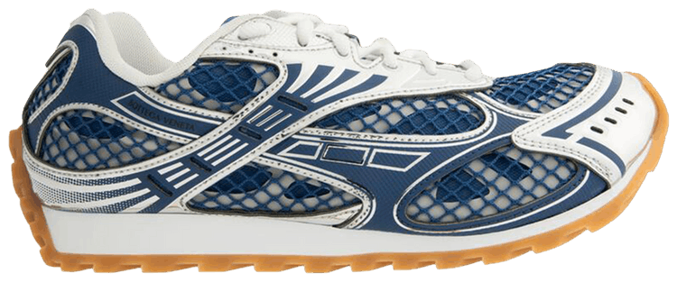 Bottega Veneta Orbit Low Laceup Sneaker Blue Venezia Silver