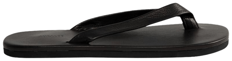 Buy Auralee Soft Leather Flip-Flop 'Black' - A26SS05QD BLK | GOAT