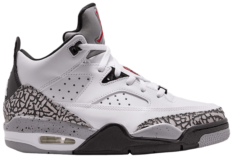 Air Jordan Son Of Mars Low GS White Black Cement Grey