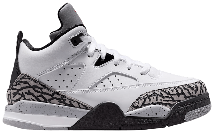 Air Jordan Son Of Mars Low PS White Black Cement Grey Gym Red
