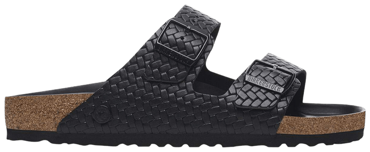 Birkenstock Arizona Leather Woven Sandal Emboss Black