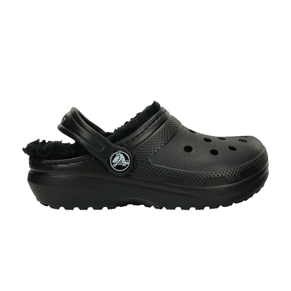 Pre-owned Crocs Classic Lined Clog Kids 'black' | Kid's Size 2