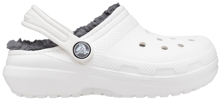 Crocs Classic Lined Clog Kids White Grey