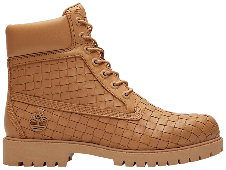 Timberland 6 Inch Premium Boot Woven Medium Beige Full Grain