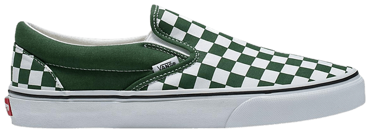 Vans Classic Slip On Checkerboard Green