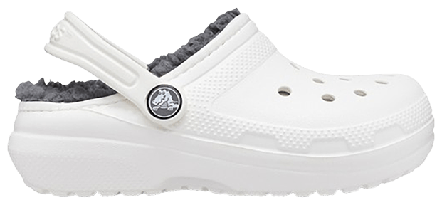 Crocs Classic Lined Clog Toddler White Grey