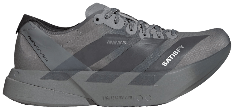 Buy SATISFY x adidas Adizero Adios Pro 4 'Grey Black' - KH8439 | GOAT