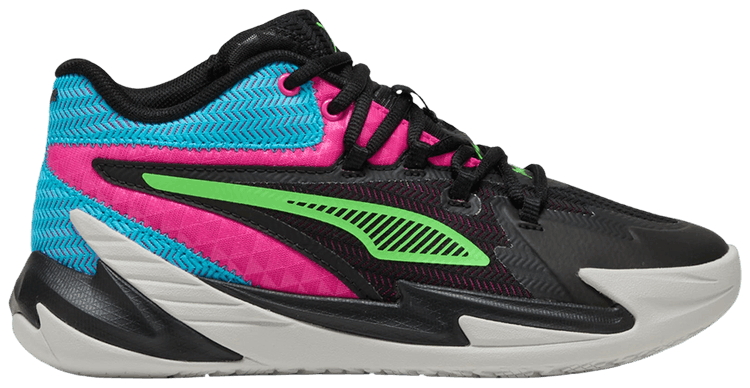Puma Dagger JR Black Fluro Pink