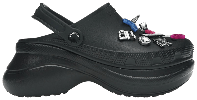 Balenciaga x Wmns Mule Black Multicolor Jibbitz