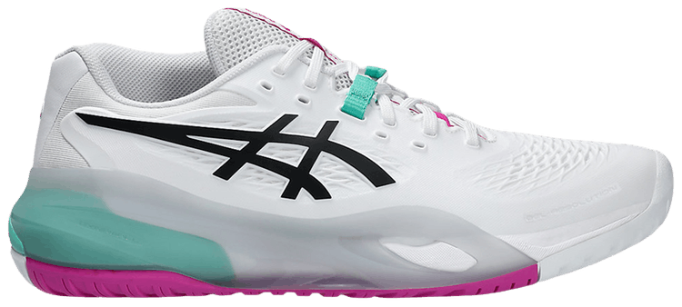 ASICS Gel Resolution X 2E Wide White Aurora Green