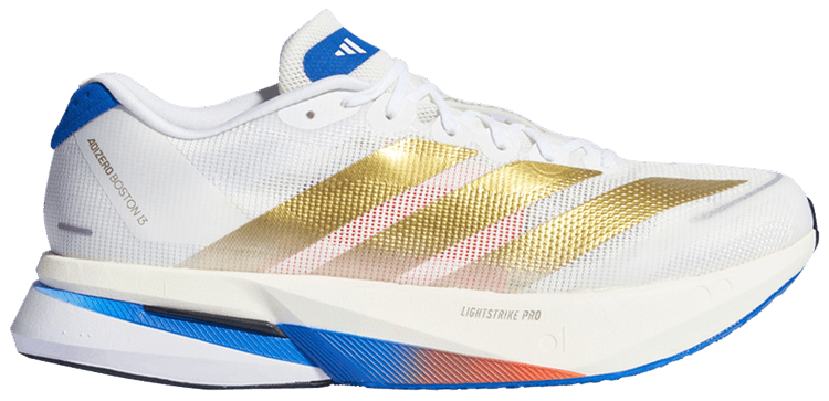 adidas Adizero Boston 13 Footwear White Gold Metallic Royal Blue