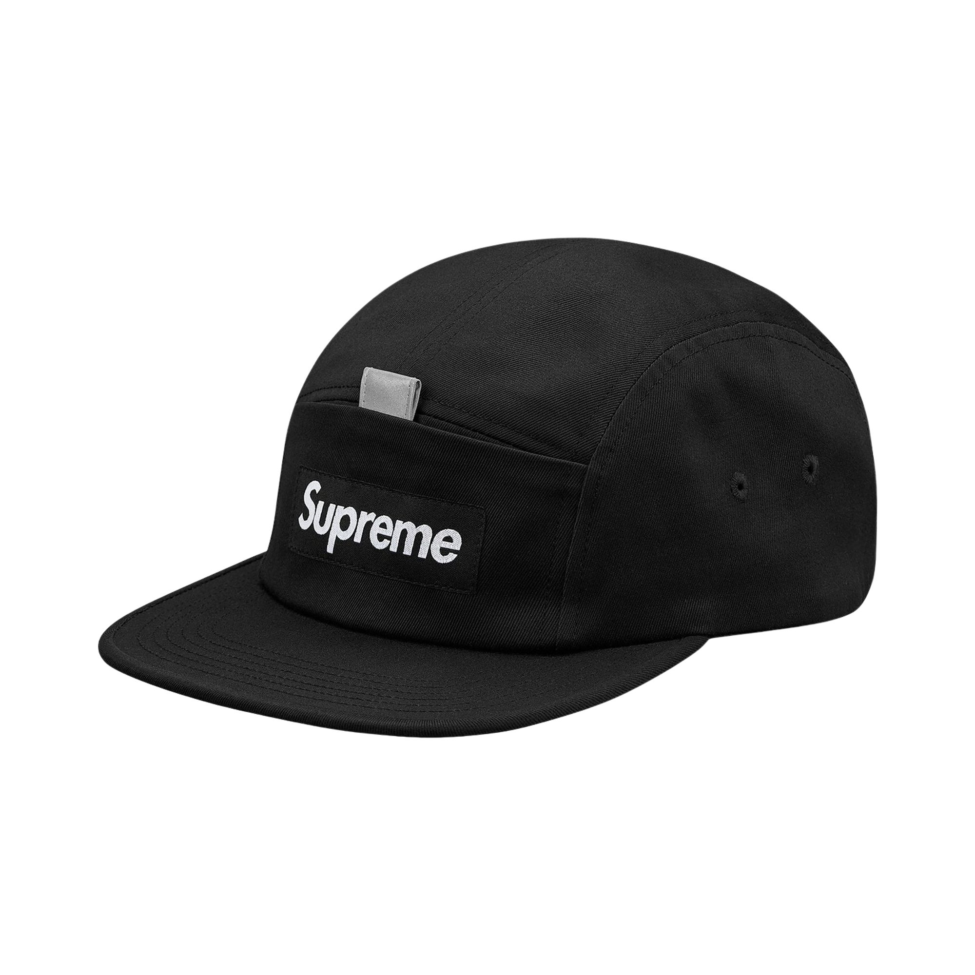 Pre-owned Supreme Reflective Tab Pocket Camp Cap 'black' | Men's Size Onesize