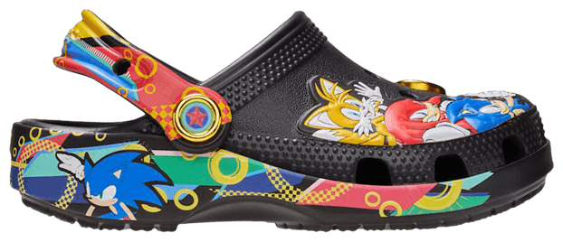 SEGA Sonic The Hedgehog x Crocs Classic Clog TD Black Multi Color