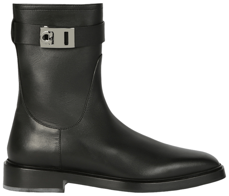 Wmns Ferragamo Hug Buckle Ankle Boot Black