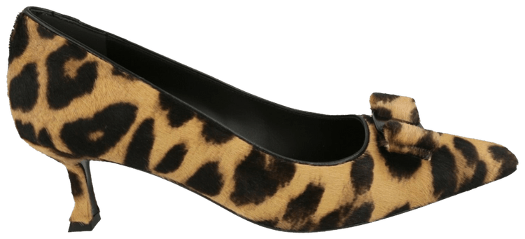 Wmns Ferragamo Siwar Leopard Print Kitten Heel Bone