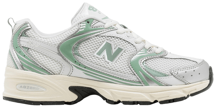 New Balance 530 Silver Metallic Mosaic Green