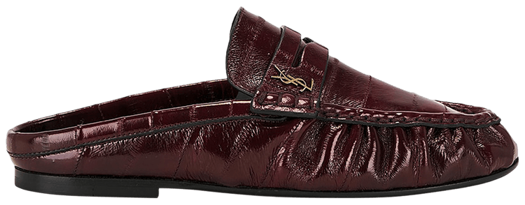 Saint Laurent Wmns Le Loafer Mule Deep Bordeaux