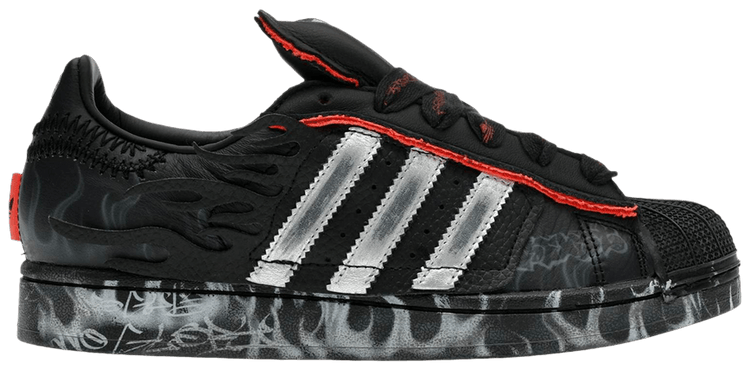 Hellstar x adidas Superstar 2 Black Flame