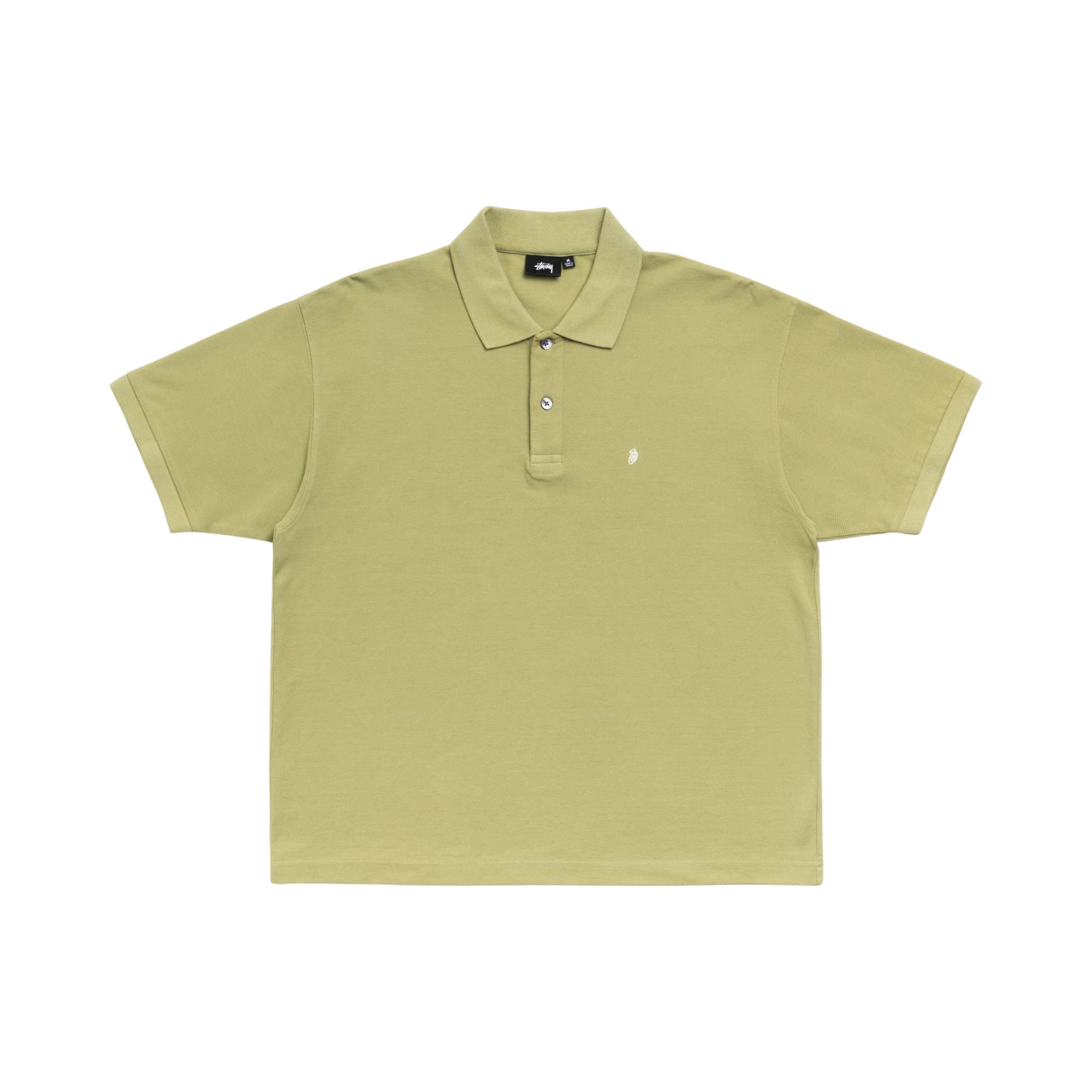 Pre-owned Stussy Classic Pique Polo 'leaf' | Green | Men's Size L