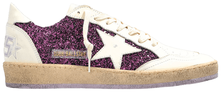Golden Goose Wmns Ball Star Glitter   Purple White