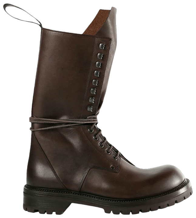 Rick Owens Stivali Army Laced Boot Brown