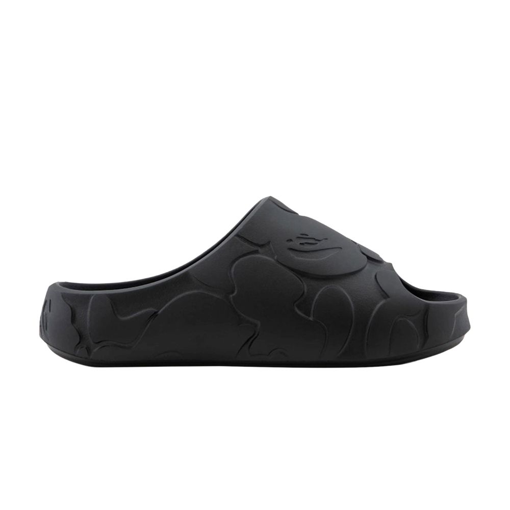 Pre-owned Bape A Bathing Ape Slide #1 'black Solid Camo' | Men's Size 12