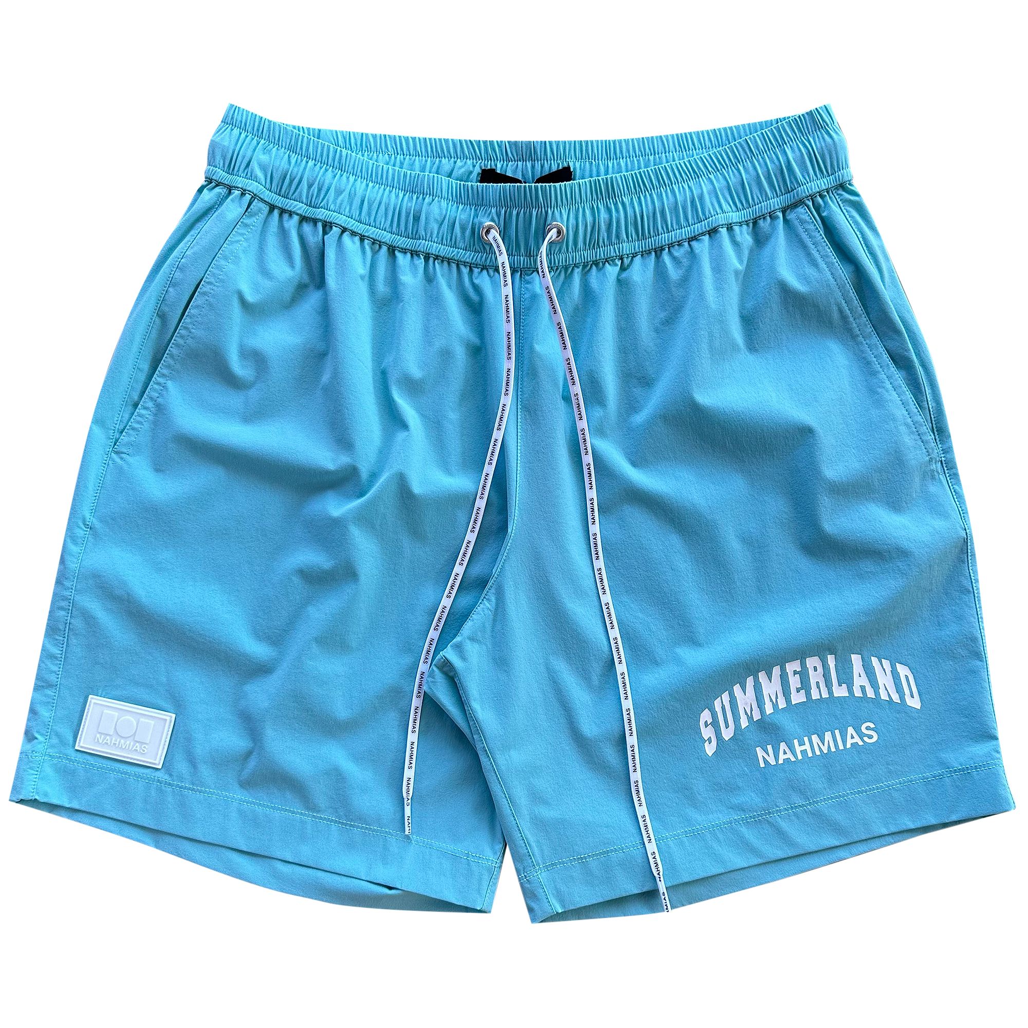 Pre-owned Nahmias Summerland Swim Trunks 'marine Blue' | Men's Size L