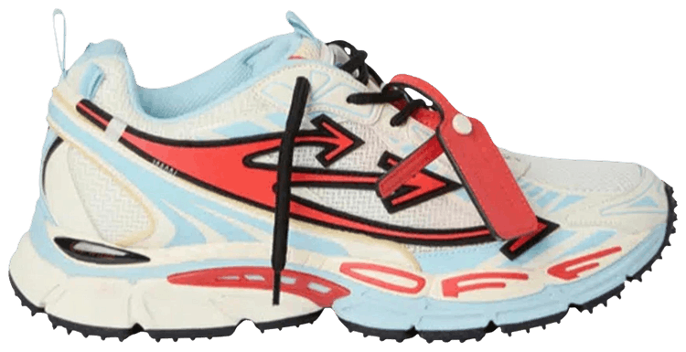 Off White Be Right Back Powder Blue Coral Red