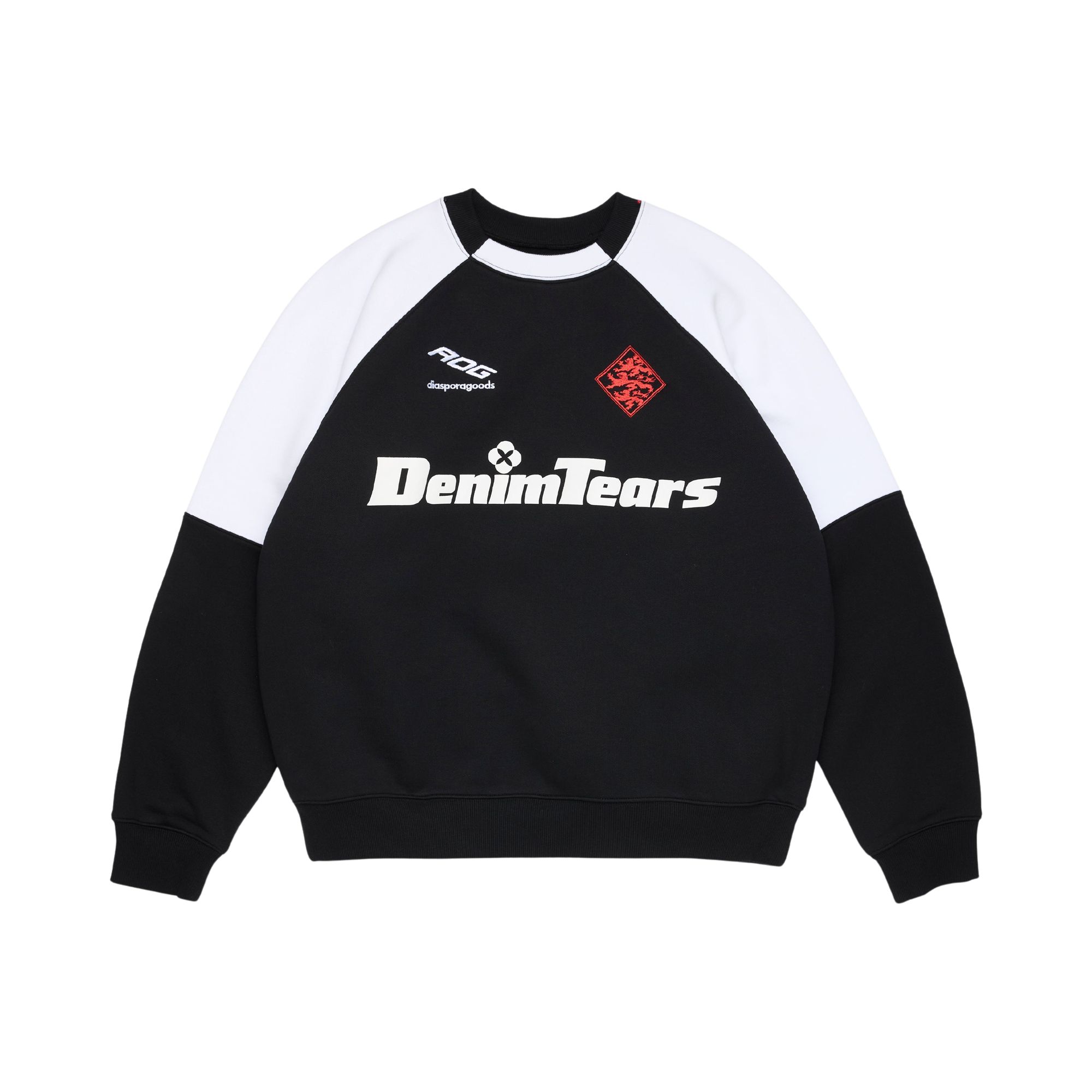 Pre-owned Denim Tears Dt Sport Color Blocked Crewneck 'black' | Men's Size Xl