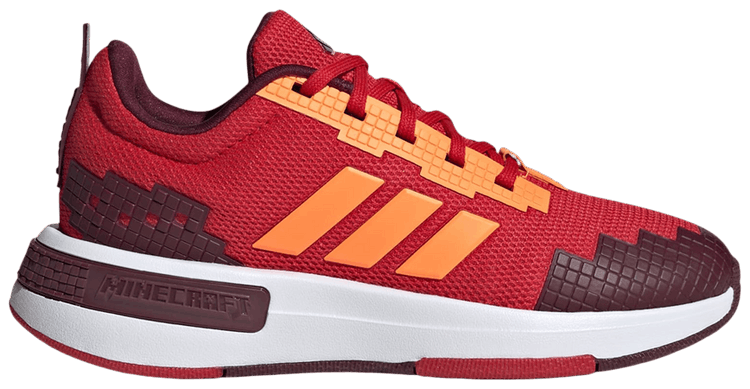 Minecraft x adidas Pro J Better Scarlet Lucid Orange Maroon