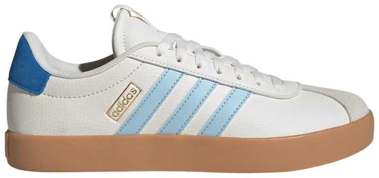 adidas Wmns VL Court 30 Core White Ice Blue Gold Metallic