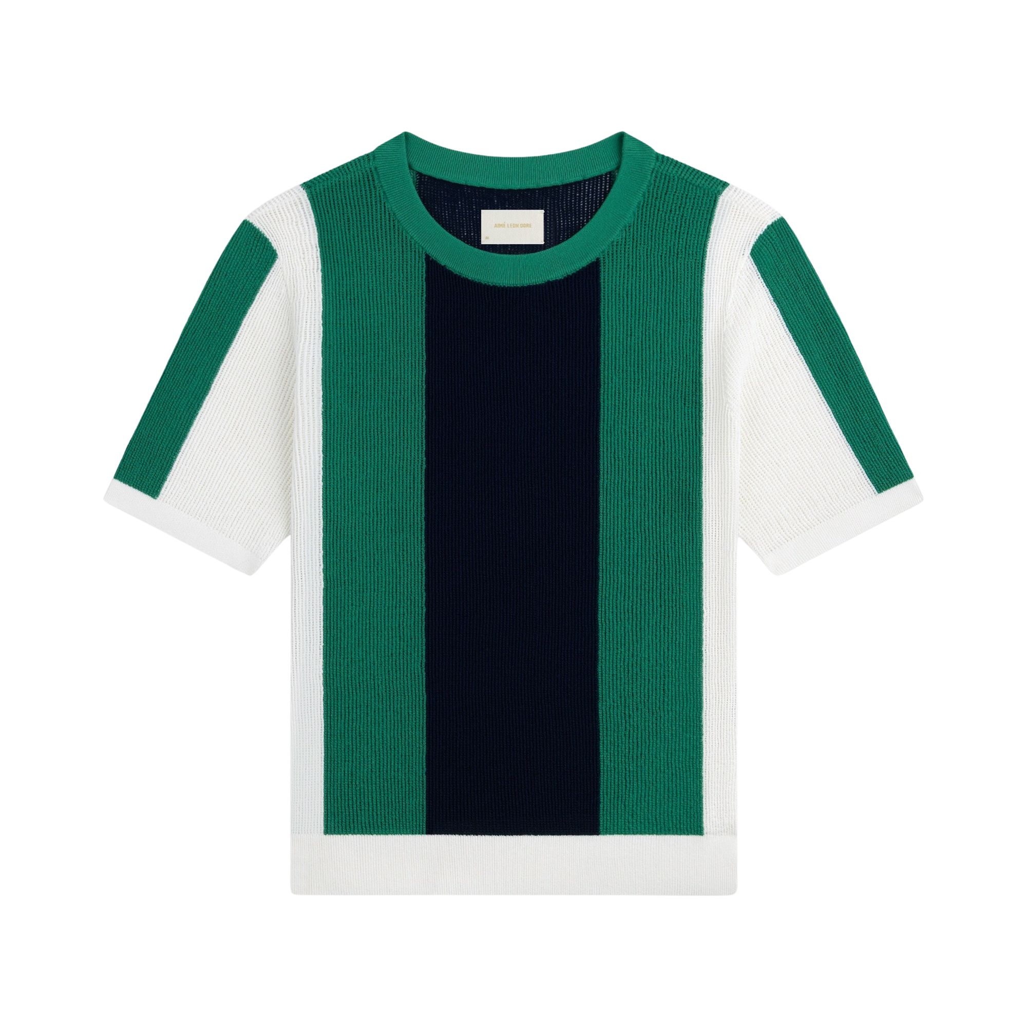 Pre-owned Aimé Leon Dore Striped Mesh Knit Tee 'multicolor' | Multi-color | Women's Size S
