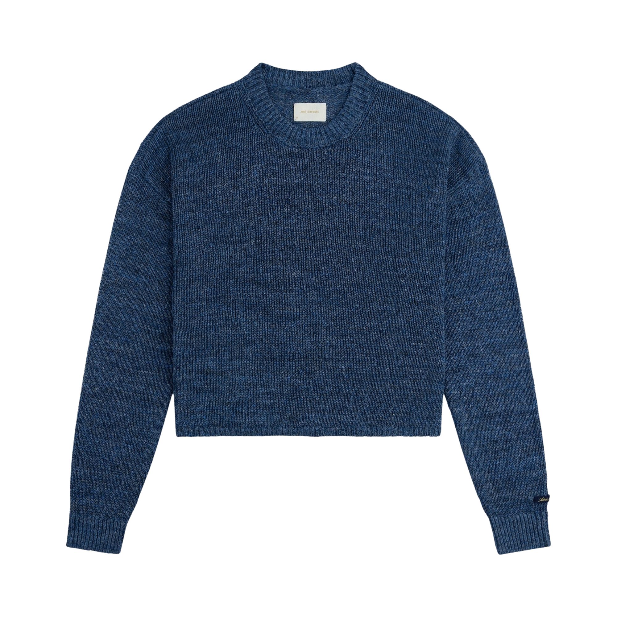 Pre-owned Aimé Leon Dore Linen Knit Crewneck Sweater 'indigo' | Blue | Women's Size M