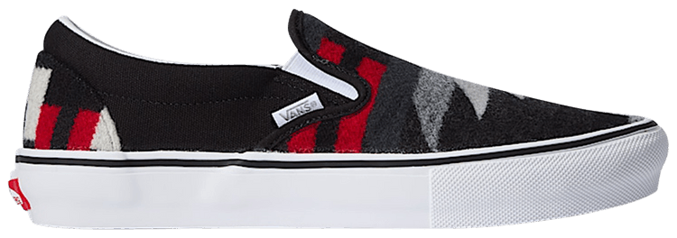 Van Doren Approved x All Nations Skate x Vans Slip On Black Red White