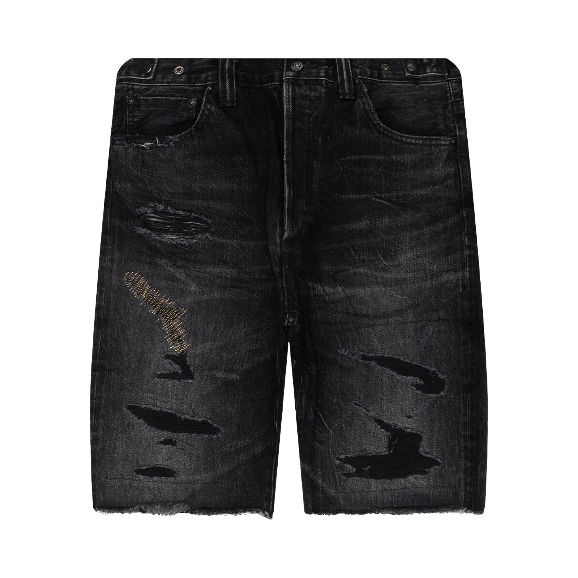 Pre-owned Mastercraft Union Short Rip/repair 'black' | Men's Size 34