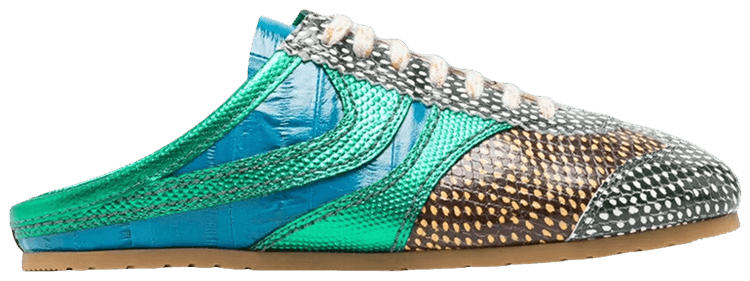 Dries Van Noten Wmns Snake Calf Print Leather Shoe Jade