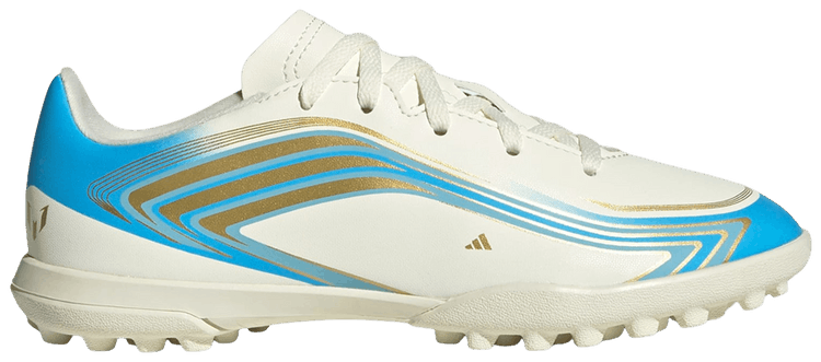adidas F50 Messi Club TF Little Kid Ivory Semi Blue Burst