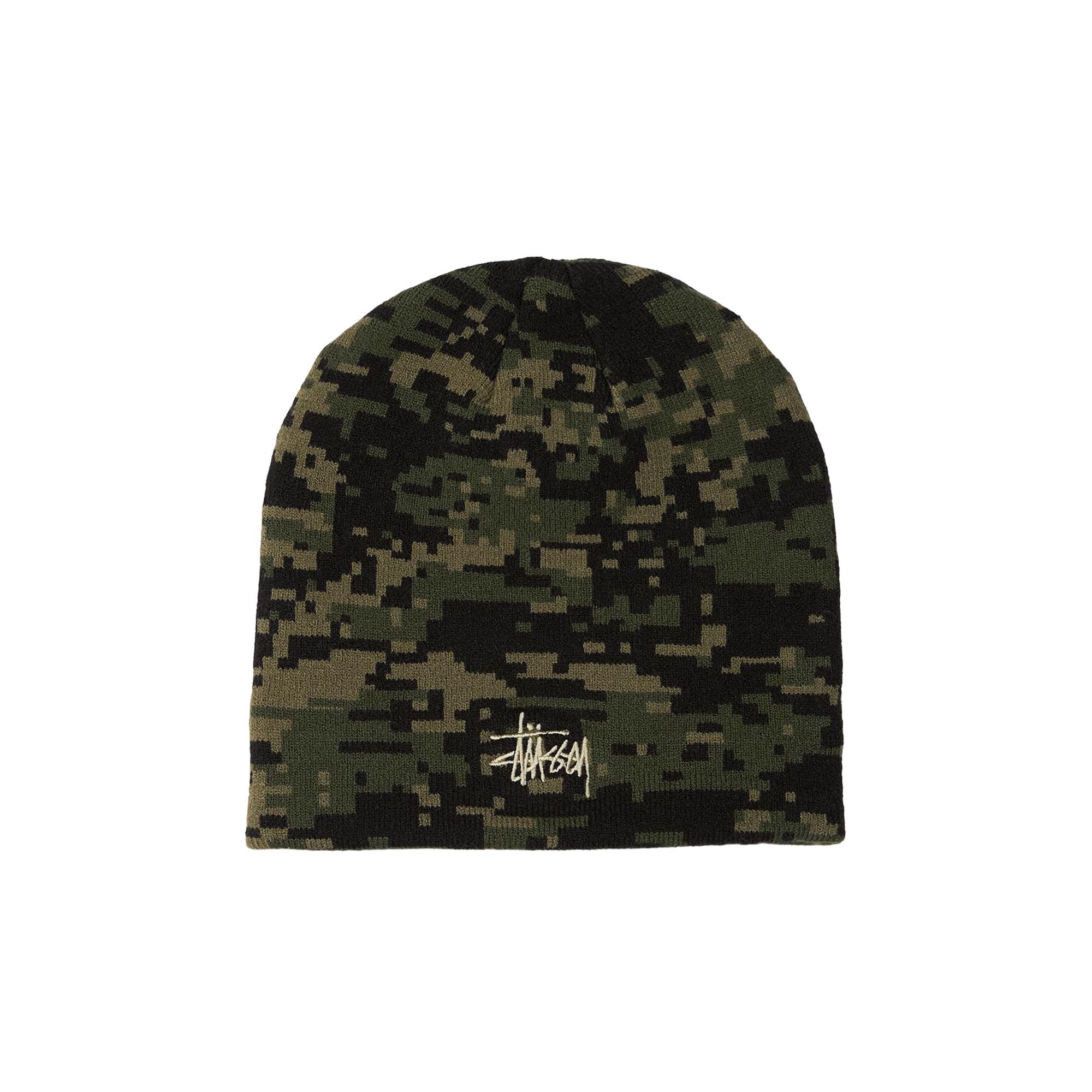 Pre-owned Stussy Basic Skullcap Beanie 'digi Camo Green' | Men's Size Onesize