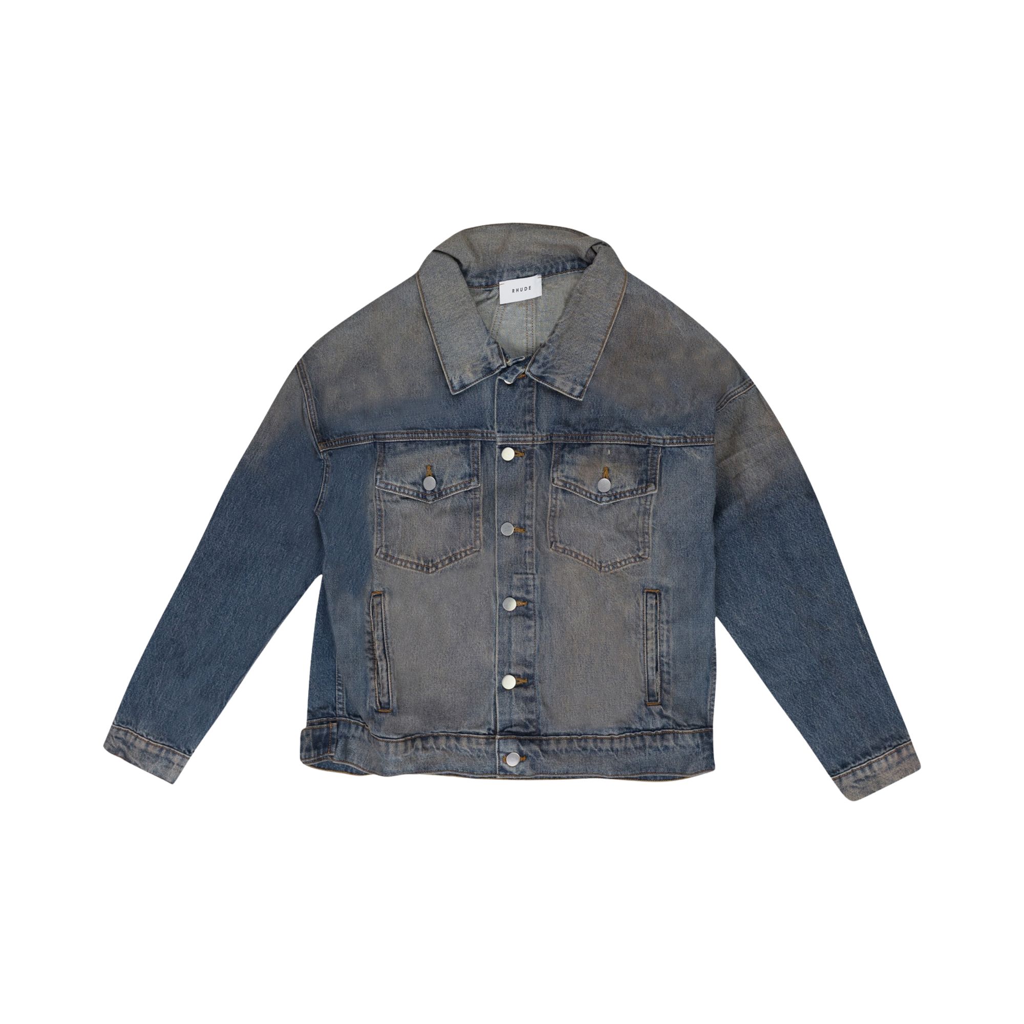 Pre-owned Rhude Denim Jacket 'blue' | Men's Size M