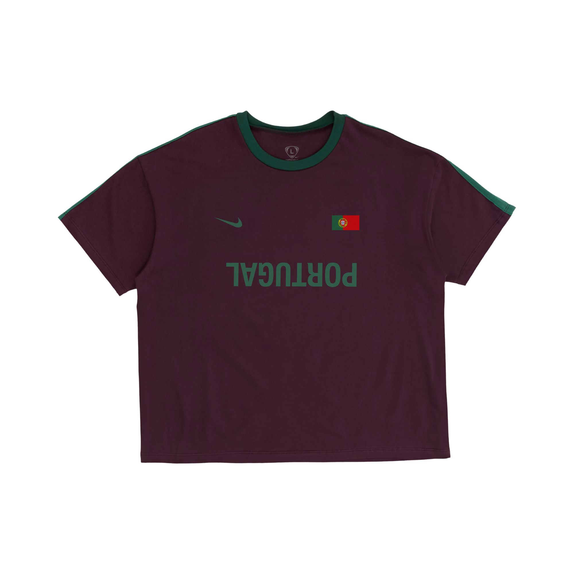 Pre-owned Cactus Jack By Travis Scott X Nike Portugal Total 90 Tee 'burgundy' | Red | Men's Size M