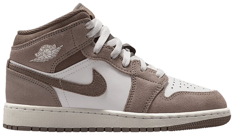 Air Jordan 1 Mid GS Stone Summit White Olive Grey